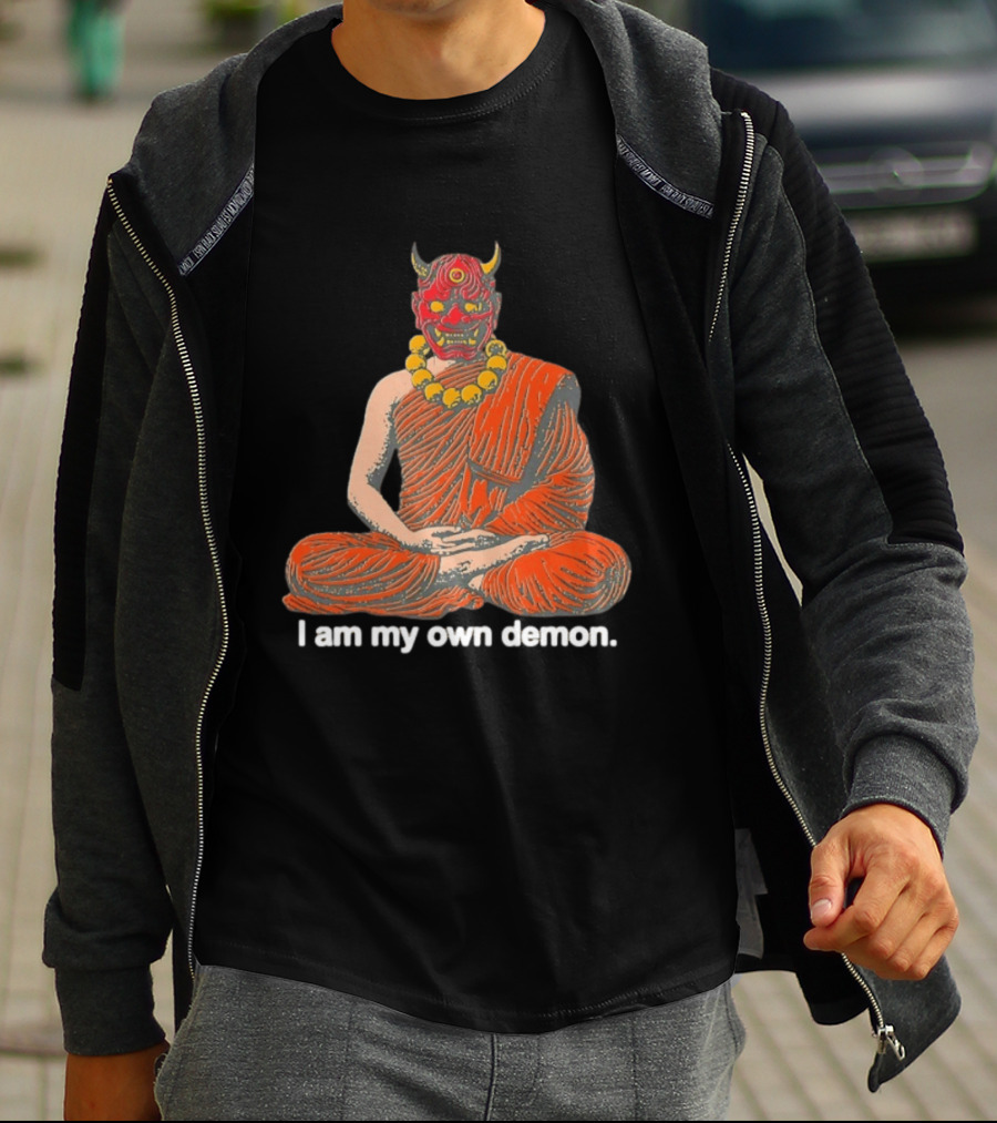 I Am My Own Demon Buddhist Mask Meditation T-Shirt