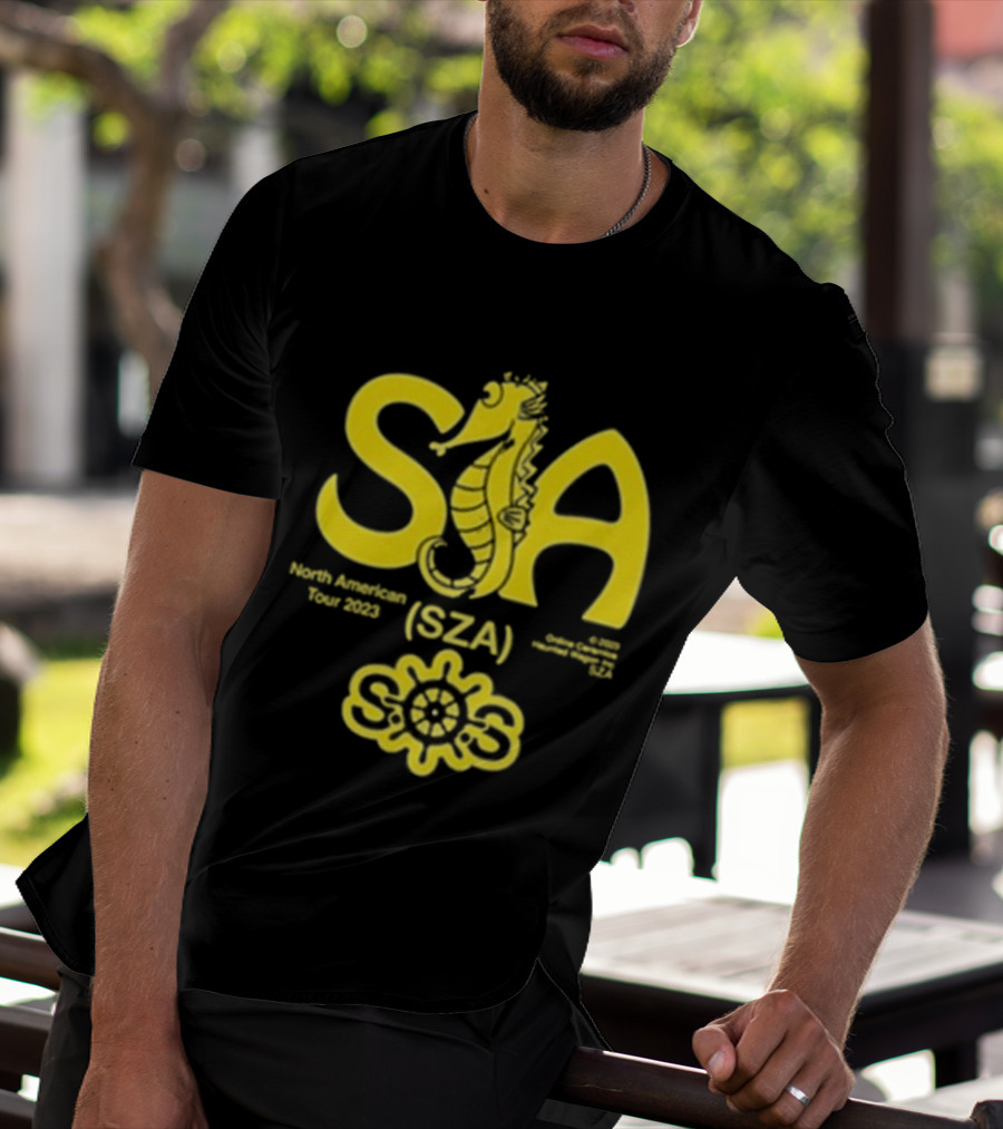 Sza Seahouse North American Tour 2023 Seahorse Sos T-Shirt