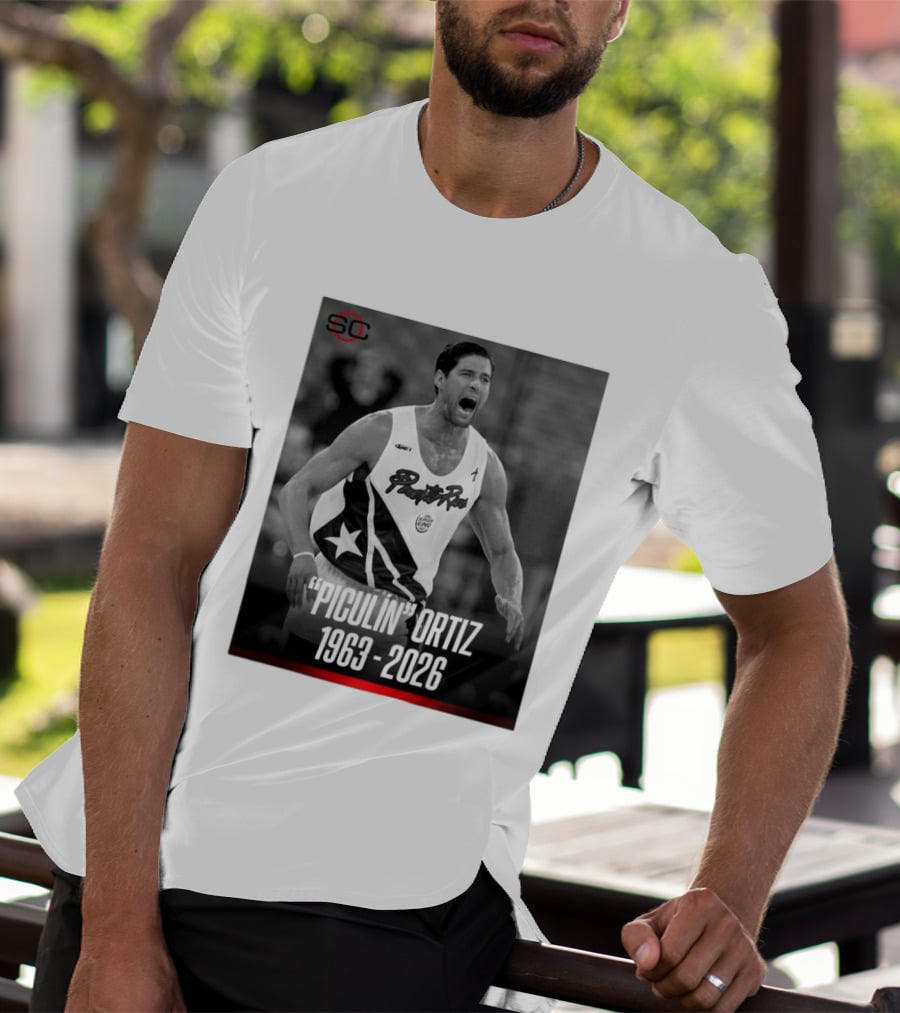 Piculín Ortiz Puerto Rico Basketball Legend 1963 2026 T-Shirt