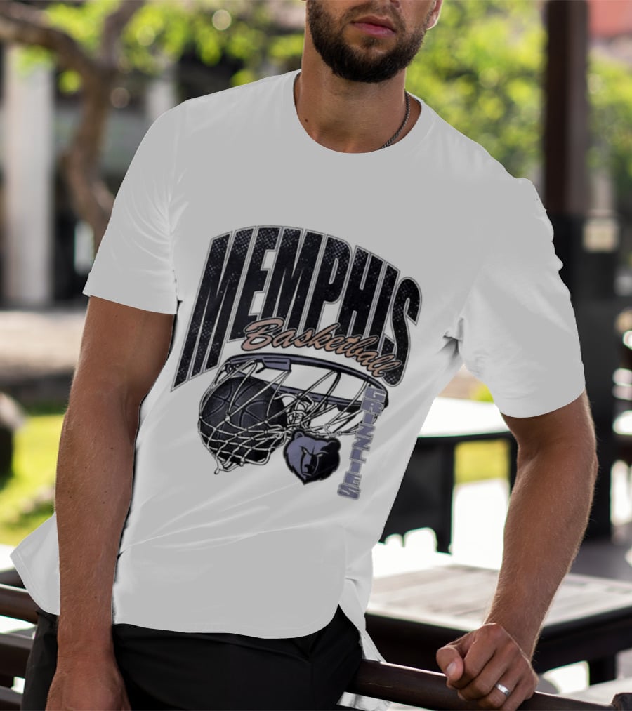 Memphis Basketball Swish With Bear And Hoop T-Shirt