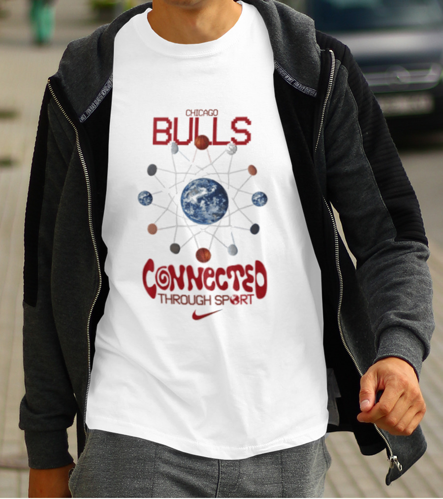 Chicago Bulls Nike Connected Through Sport Basketball Earth Network T-Shirt