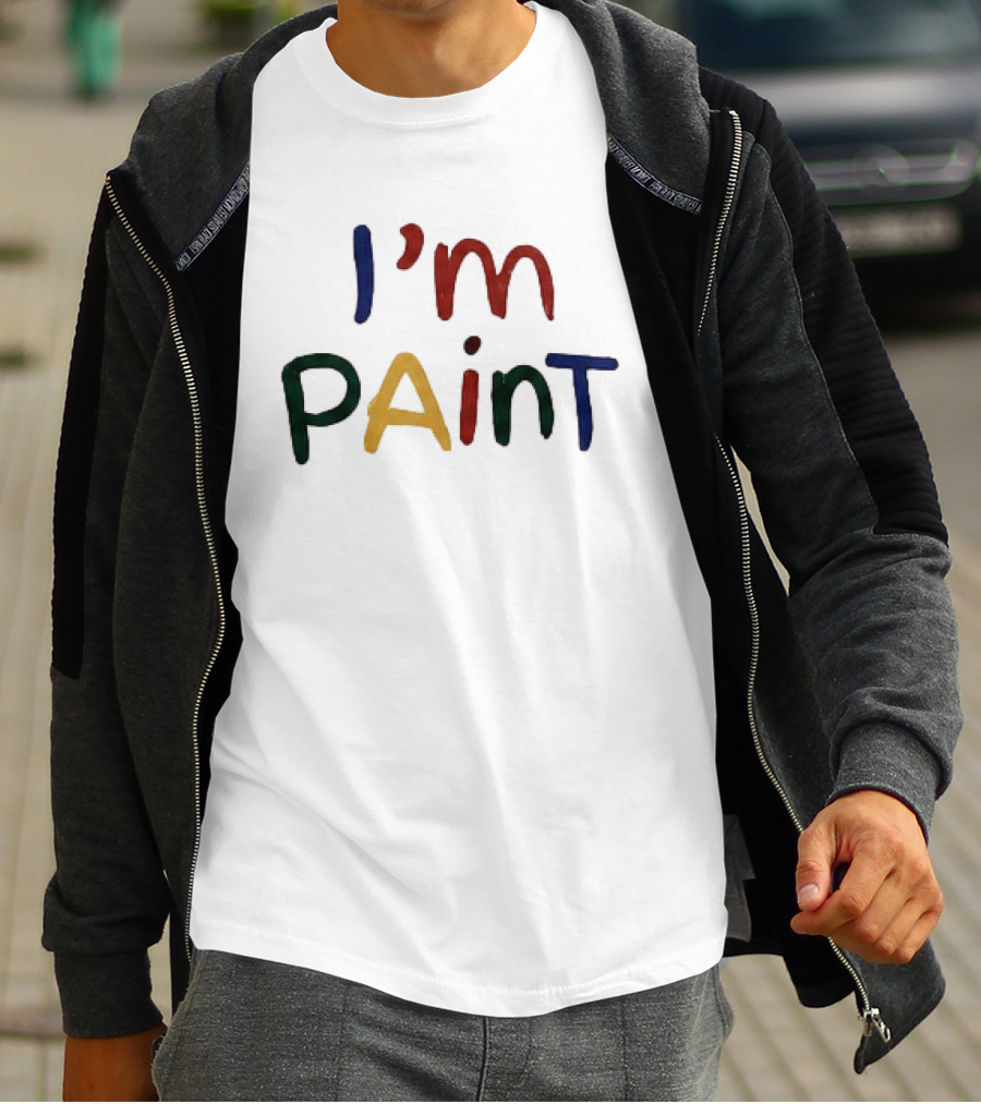I'm Paint And I Love To Finger Paint Matching Couple Colorful T-Shirt