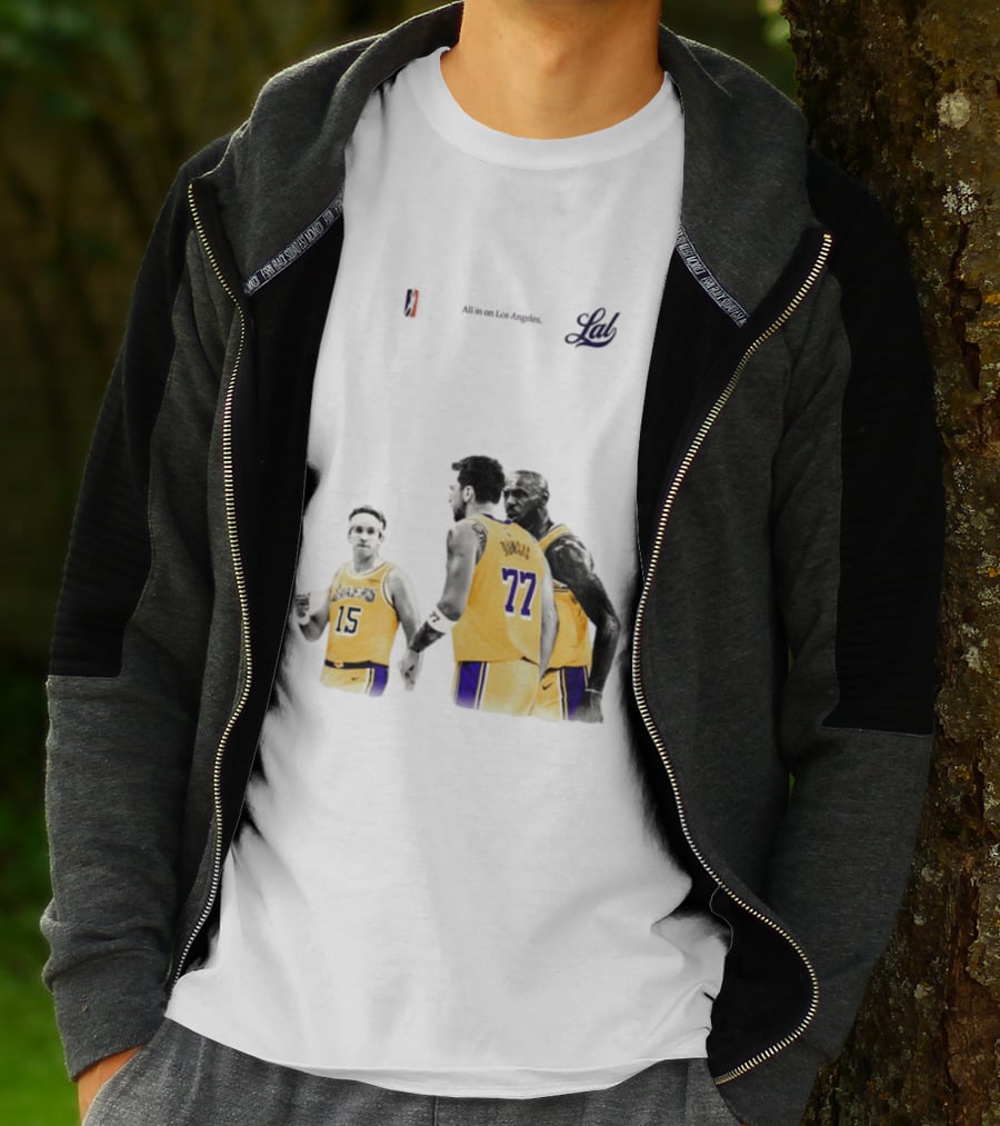 LeBron James Austin Reaves Luka Doncic Lakers Ring Season 2026 Los Angeles NBA Championship Dream Team T-Shirt