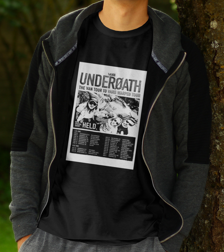 Vans Underoath The Van Tour To Vans Warped Tour 2026 With Special Guest Held T-Shirt