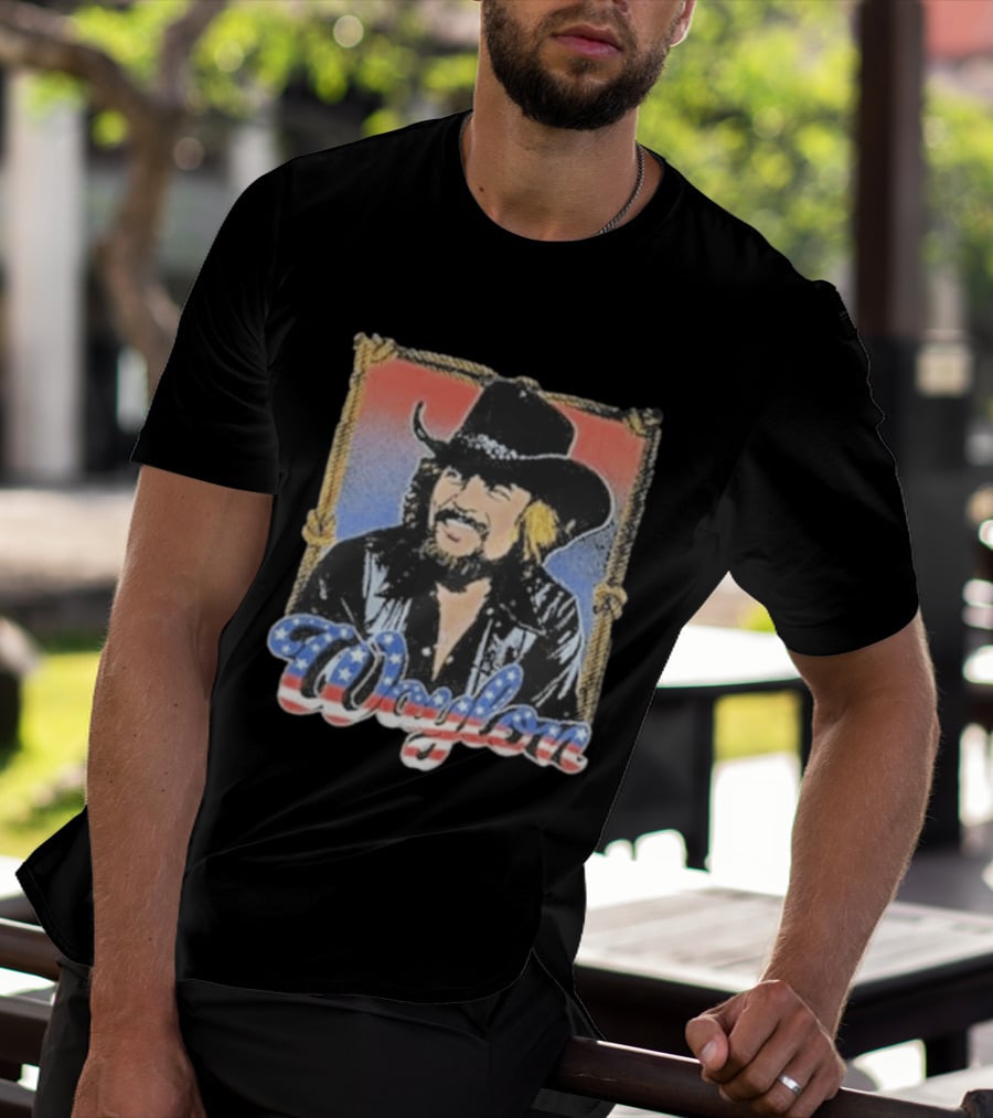 Waylon Jennings Cowboy Americana Country Music Legend T-Shirt