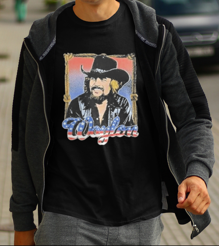 Waylon Jennings Cowboy Americana Country Music Legend T-Shirt