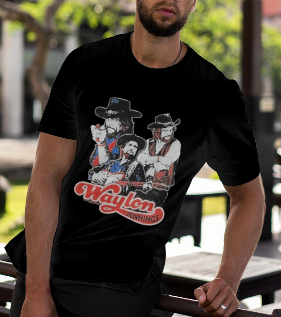 Waylon Jennings Cowboy Trio T-Shirt