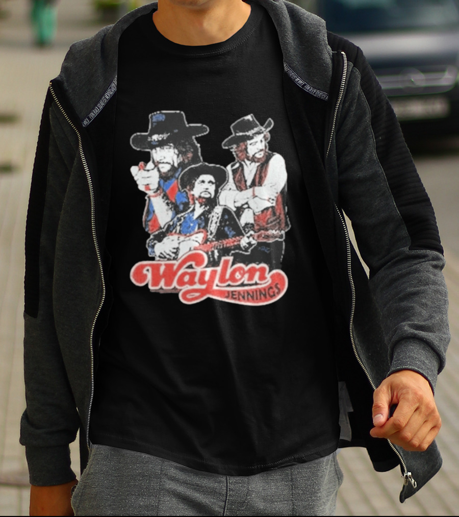 Waylon Jennings Cowboy Trio T-Shirt