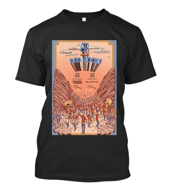 AJR Live At Red Rocks June 29 30 2026 Morrison CO Featuring Red Rocks With Special Guests Ardern Jones The Happy Fits T-Shirt