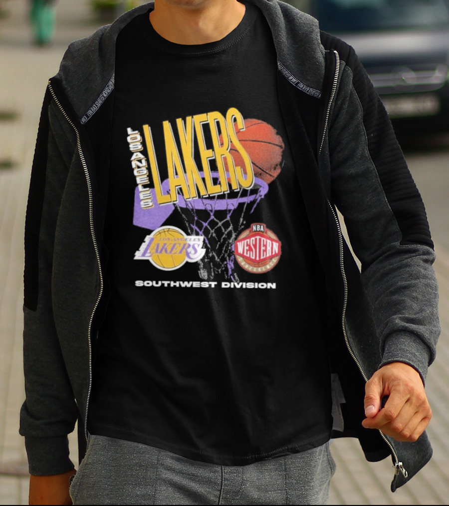 Los Angeles Lakers Southwest Division 90s Basketball Western Conference T-Shirt