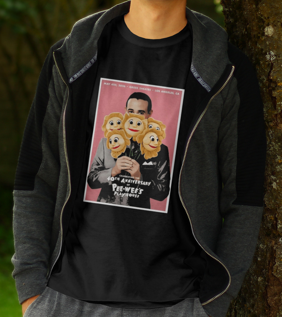 Celebrating The 40th Anniversary Of Pee Wee's Playhouse May 4th 2026 Greek Theatre Los Angeles CA T-Shirt