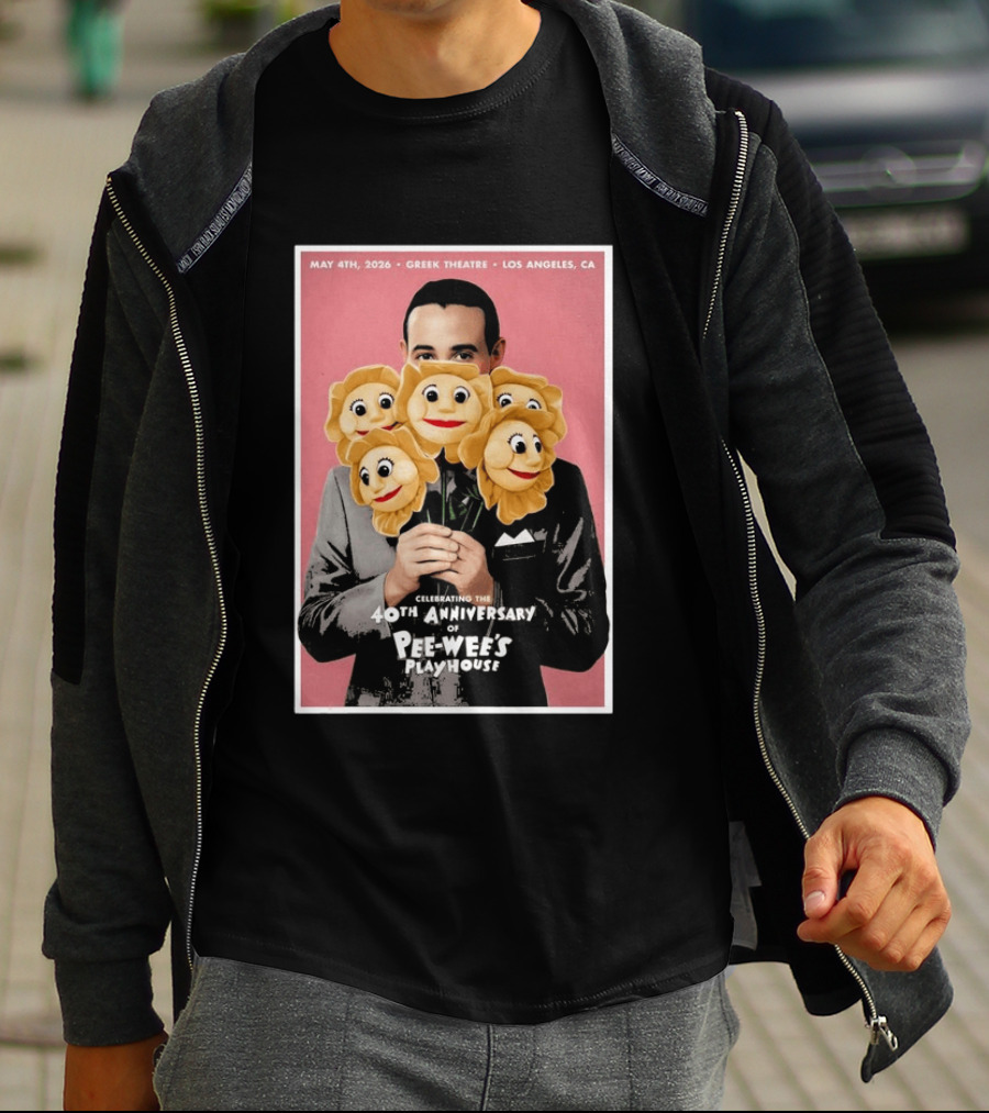 Celebrating The 40th Anniversary Of Pee Wee's Playhouse May 4th 2026 Greek Theatre Los Angeles CA T-Shirt