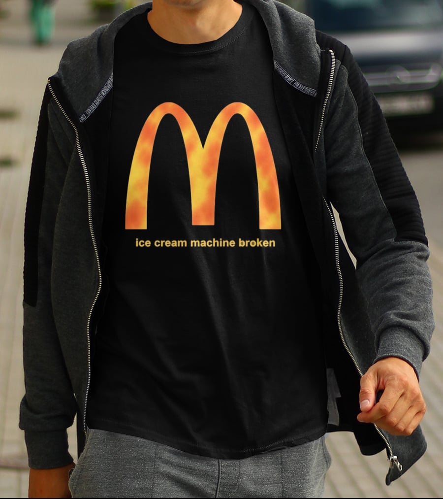 McDonald's Ice Cream Machine Broken Arches Yellow T-Shirt