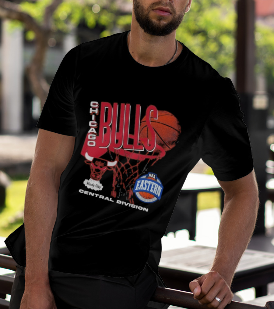 Chicago Bulls Eastern Conference Central Division Hardwood Classics 90s Basketball T-Shirt