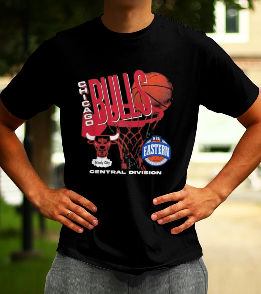 Chicago Bulls Eastern Conference Central Division Hardwood Classics 90s Basketball T-Shirt