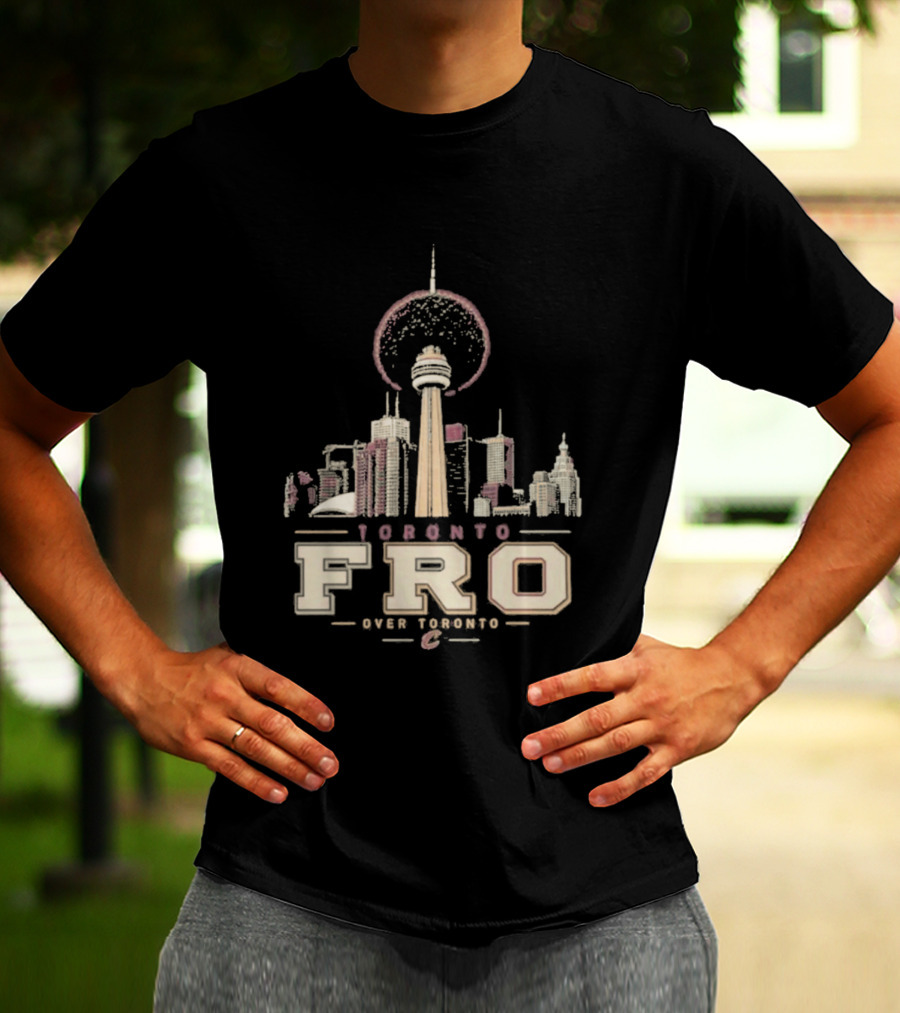 Toronto Fro Over Toronto Skyline Basketball Cleveland Cavaliers T-Shirt