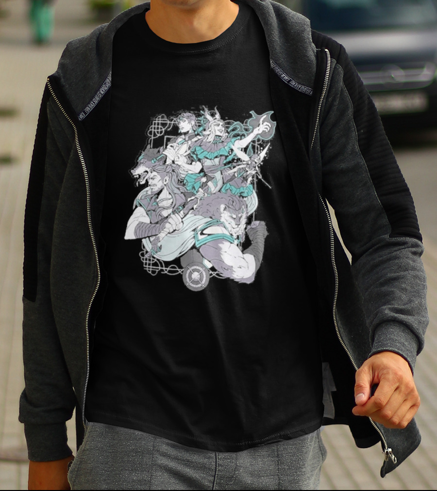 Critical Role Heroes Araman Soldiers Legendary Fantasy Characters T-Shirt