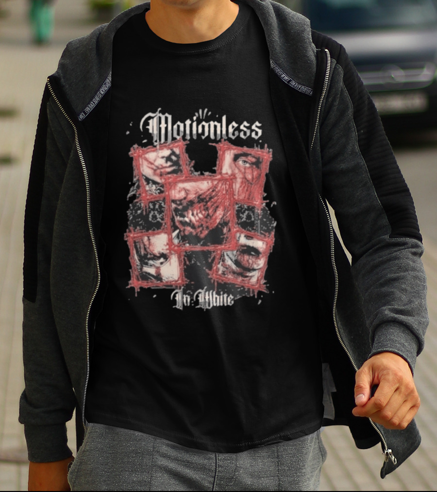 Motionless In White Torn By Time Collage T-Shirt
