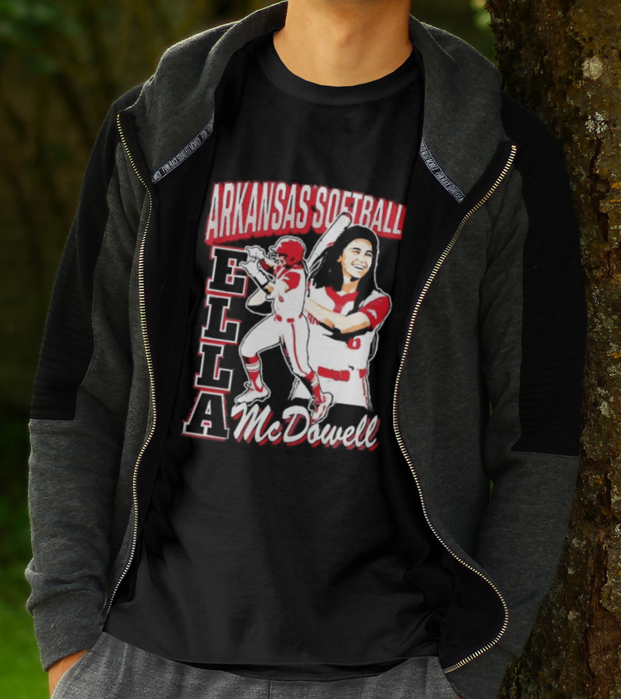 Ella McDowell Arkansas Softball Player Team Spirit T-Shirt