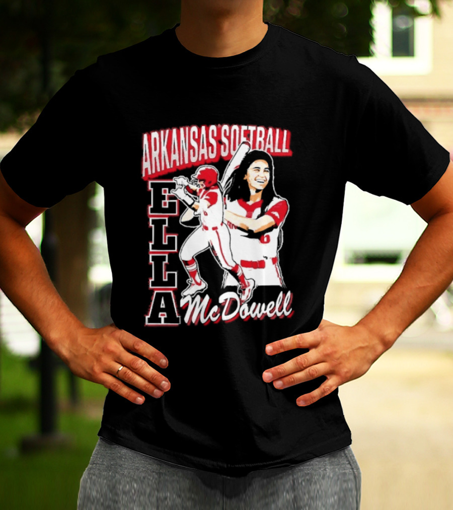 Ella McDowell Arkansas Softball Player Team Spirit T-Shirt