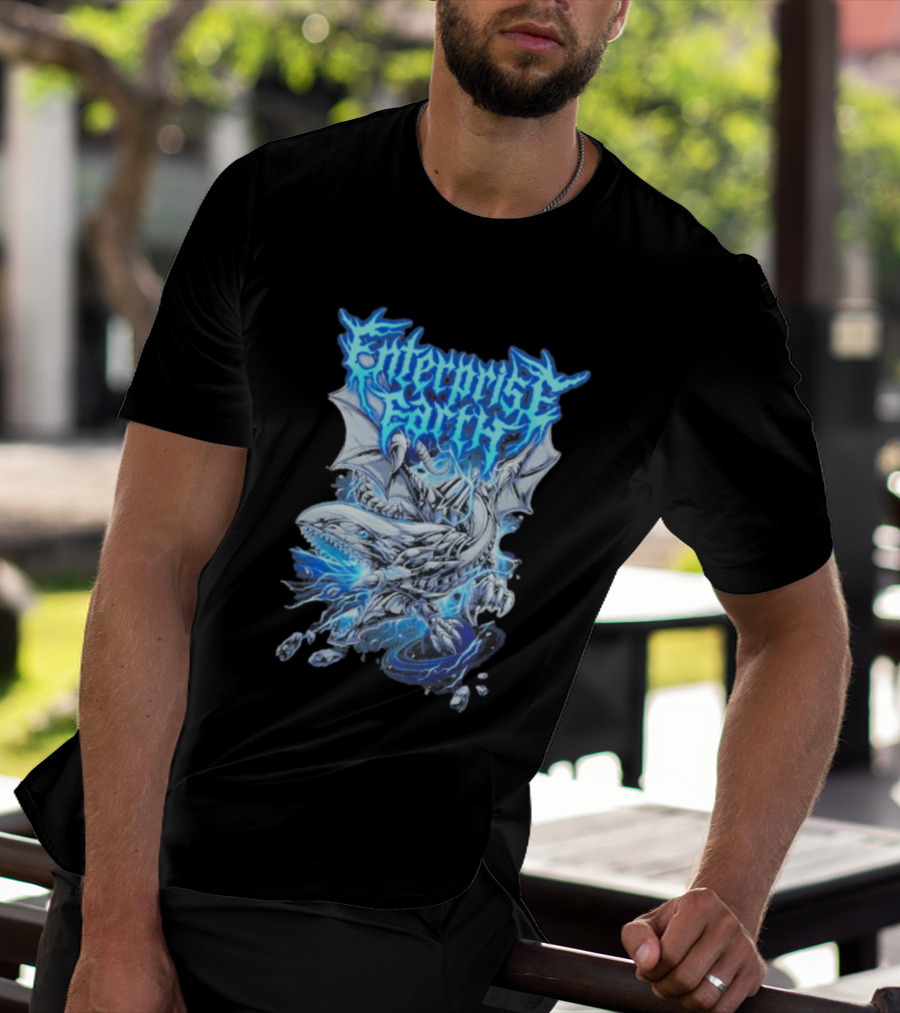 Enterprise Earth Blue Eyes White Dragon Fusion T-Shirt