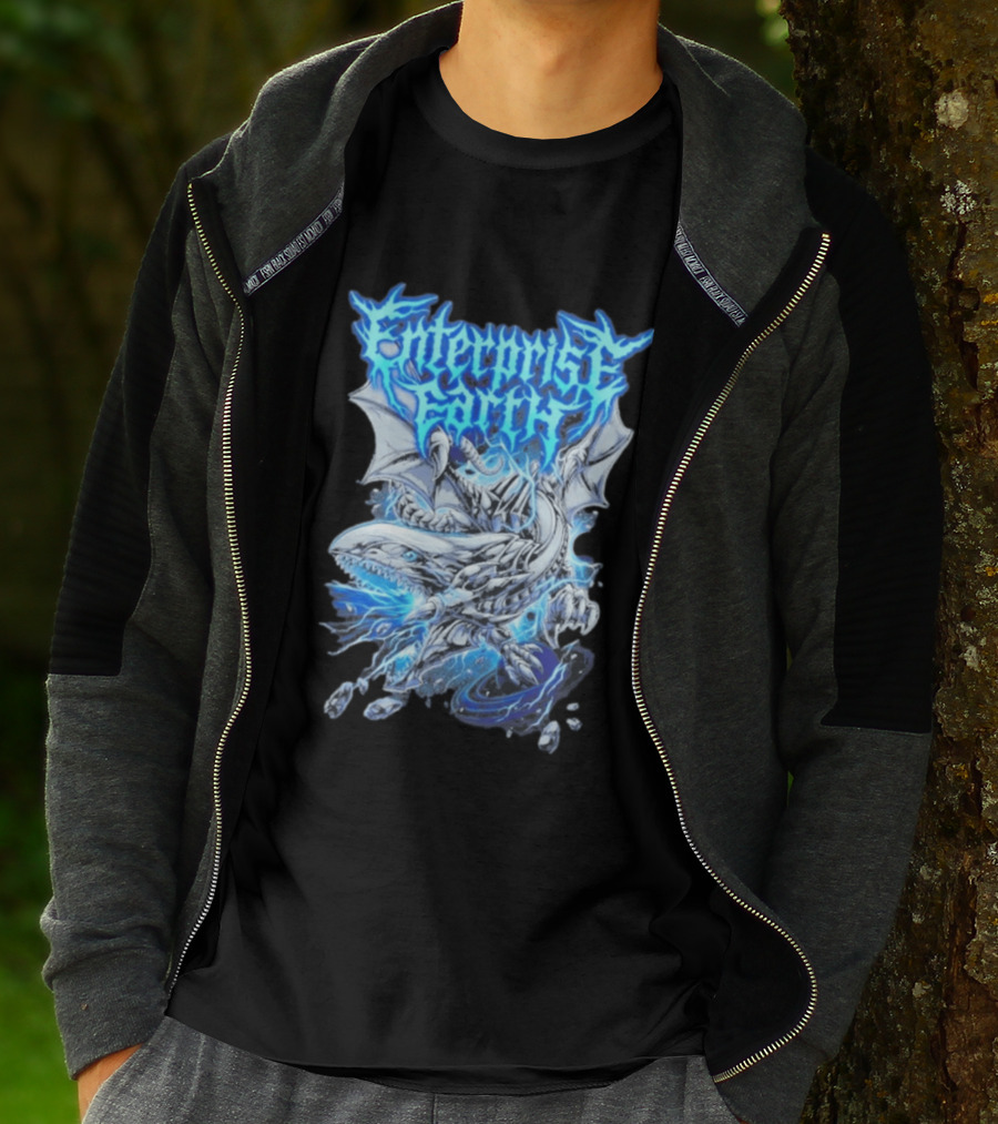 Enterprise Earth Blue Eyes White Dragon Fusion T-Shirt