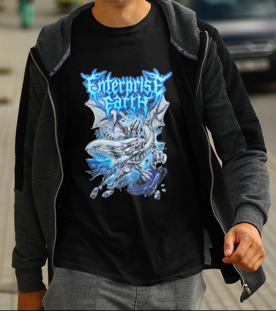 Enterprise Earth Blue Eyes White Dragon Fusion T-Shirt