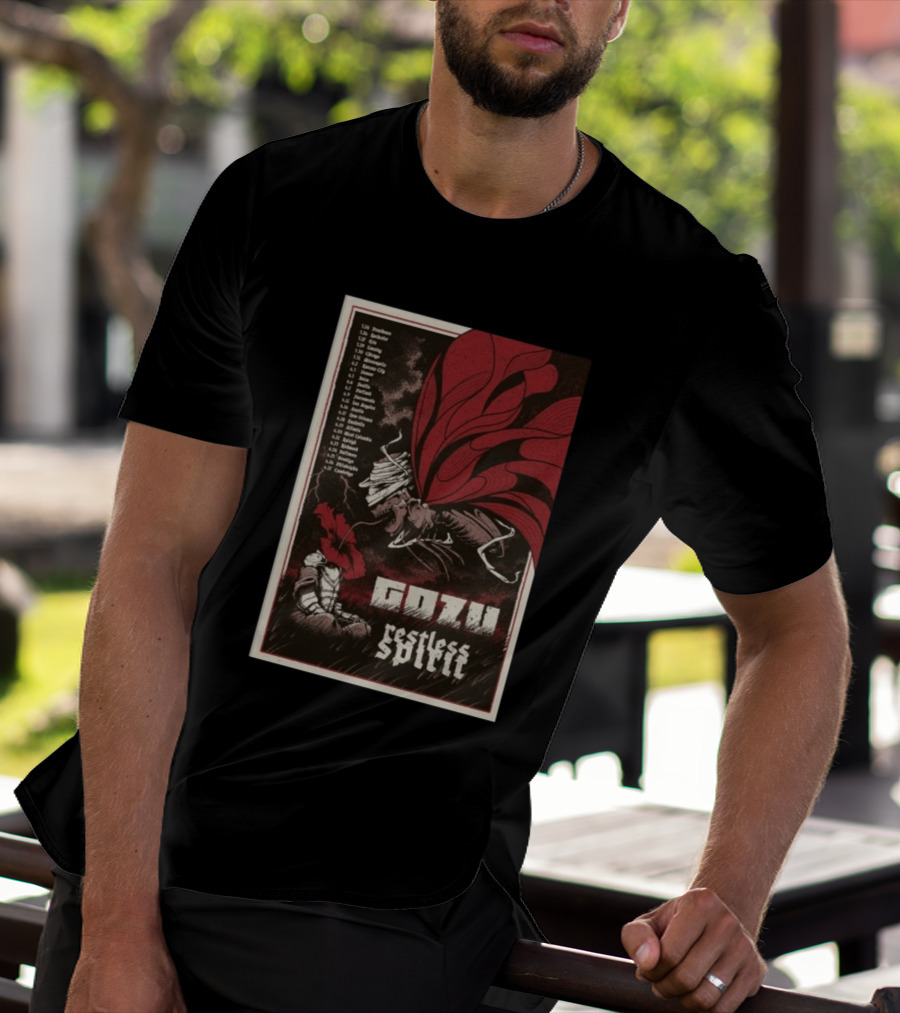 Gozu Restless Spirit Tour 2026 Providence Boston NYC Los Angeles Chicago Dates T-Shirt