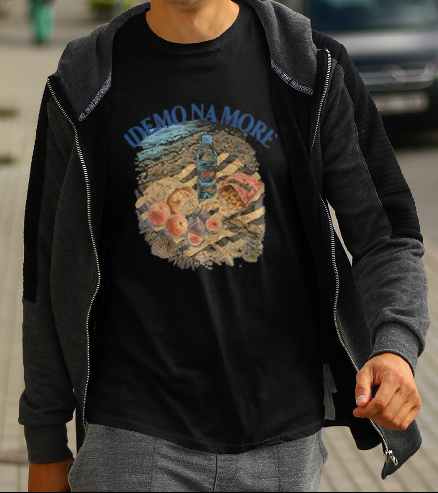 Idemo Na More Balkan Summer Beach Essentials Snacks Water T-Shirt