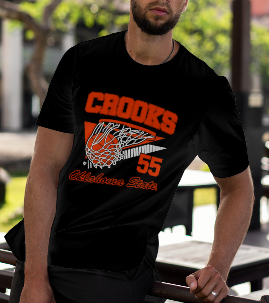 Crooks 55 Oklahoma State Basketball Swish T-Shirt