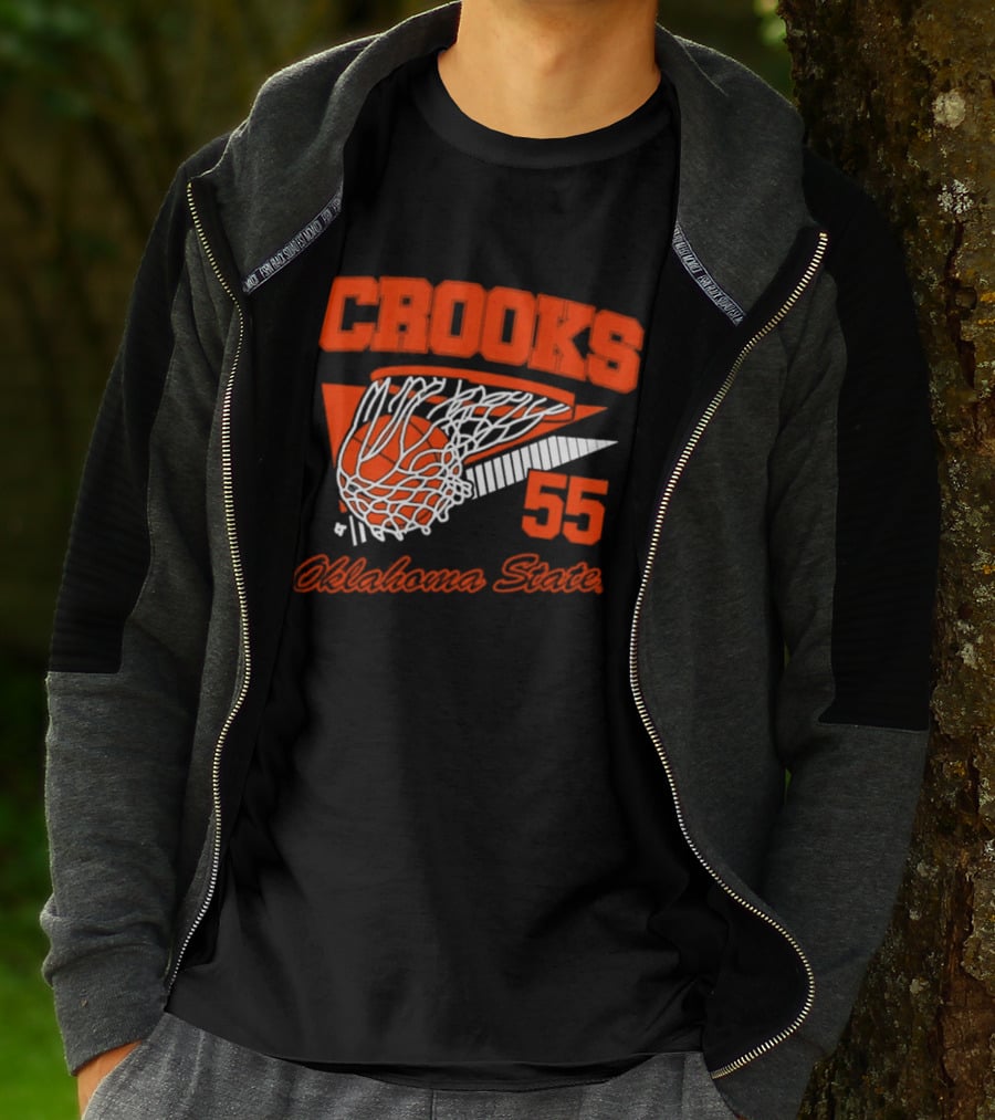 Crooks 55 Oklahoma State Basketball Swish T-Shirt