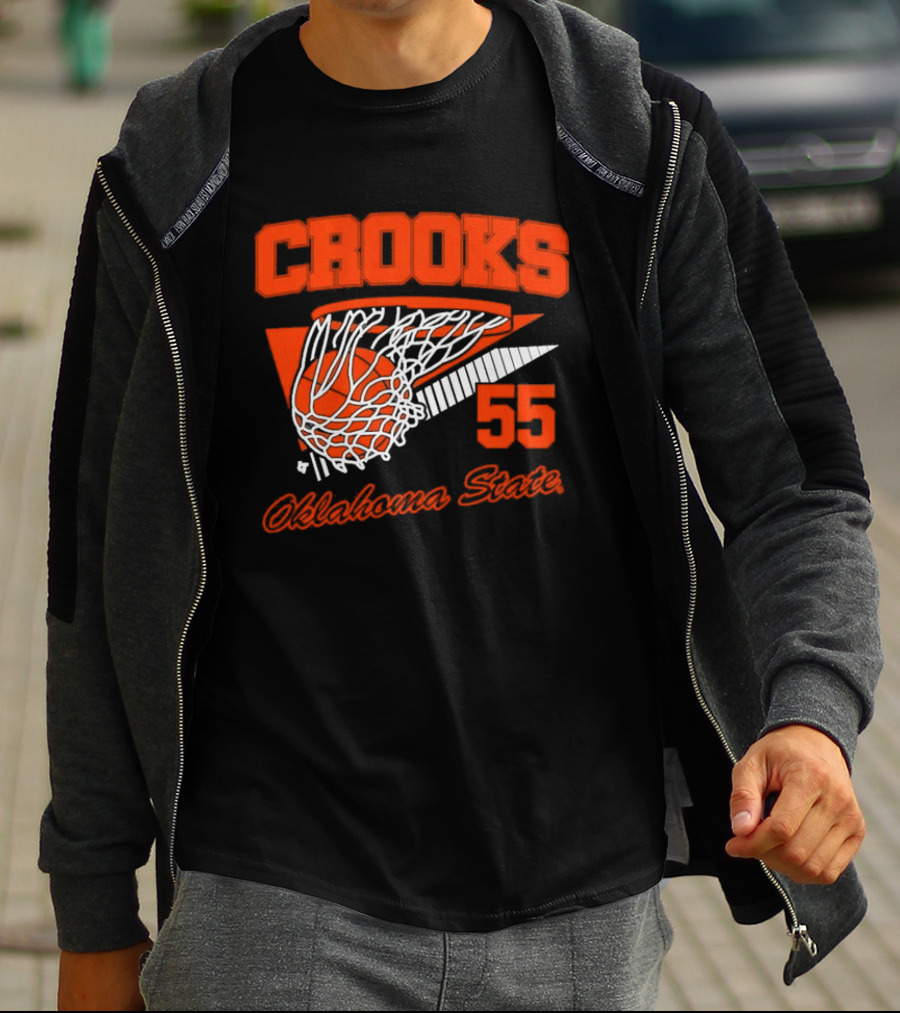 Crooks 55 Oklahoma State Basketball Swish T-Shirt