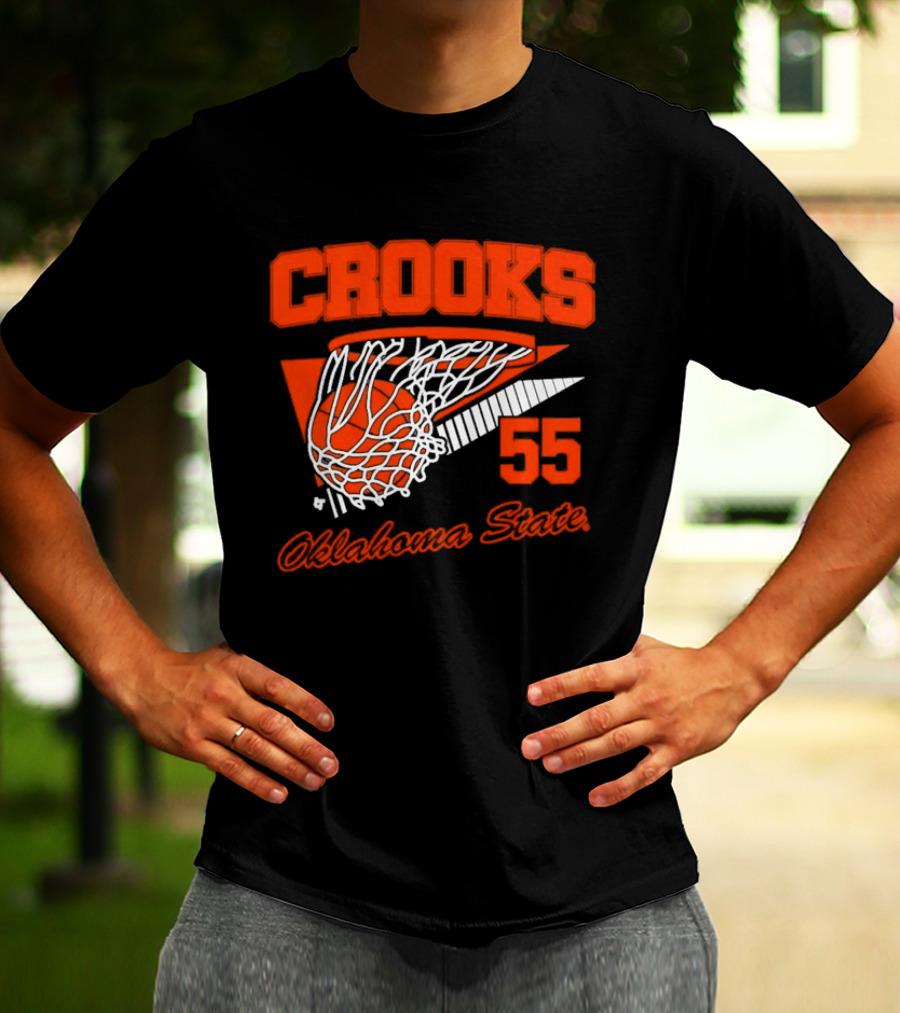 Crooks 55 Oklahoma State Basketball Swish T-Shirt
