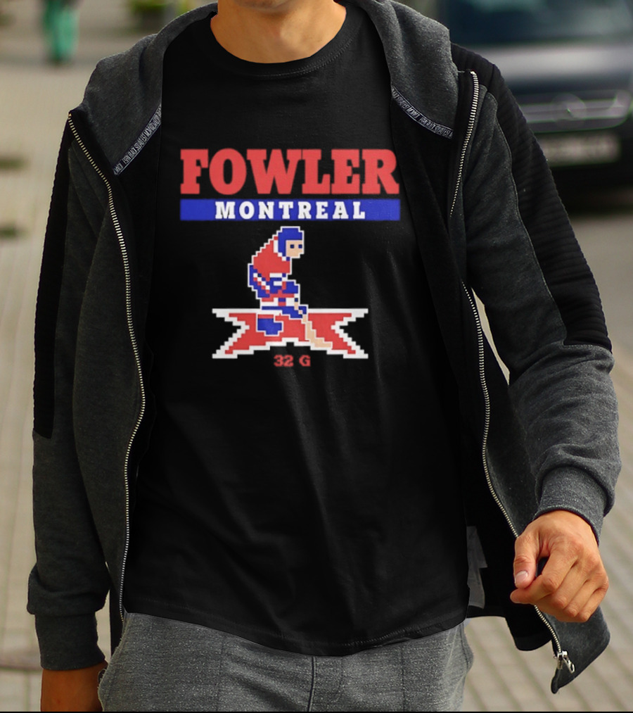Fowler Montreal 32 G Pixel Hockey Player T-Shirt
