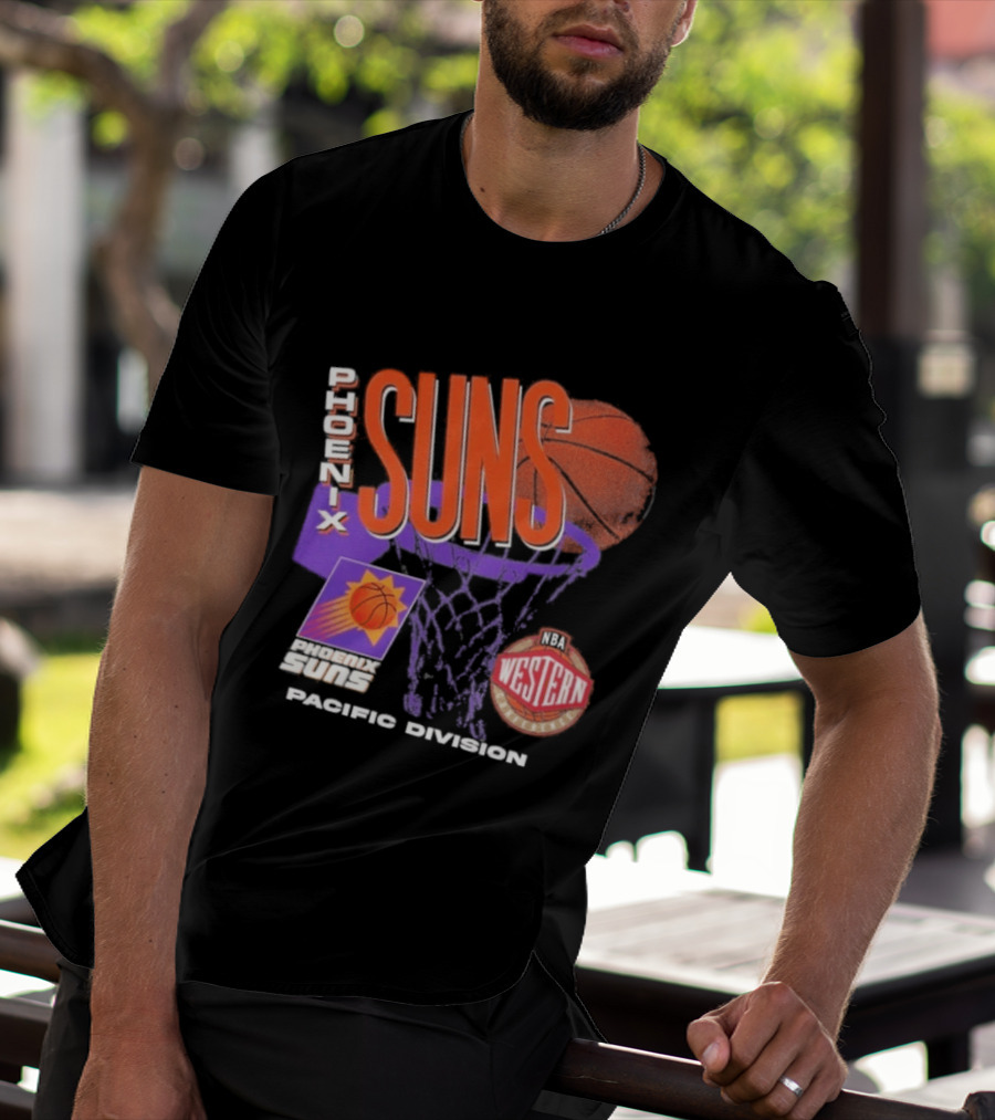 Phoenix Suns 90s Hardwood Classics Pacific Division NBA Western Conference T-Shirt