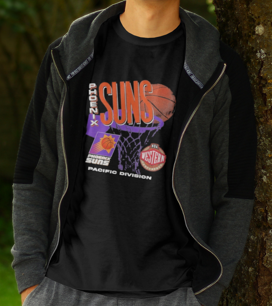 Phoenix Suns 90s Hardwood Classics Pacific Division NBA Western Conference T-Shirt