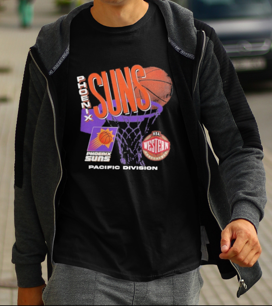 Phoenix Suns 90s Hardwood Classics Pacific Division NBA Western Conference T-Shirt