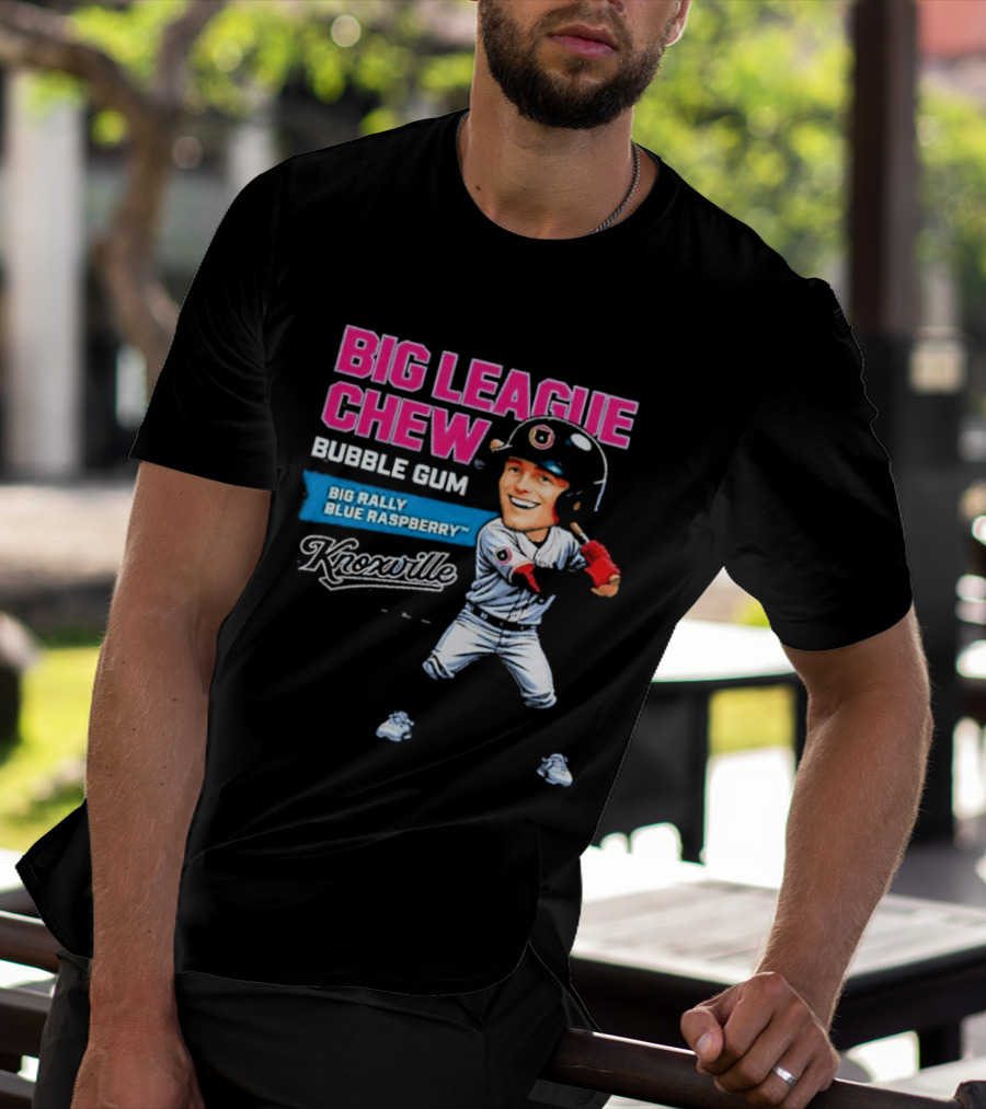 Big League Chew Bubble Gum Big Rally Blue Raspberry Knoxville Smokies T-Shirt