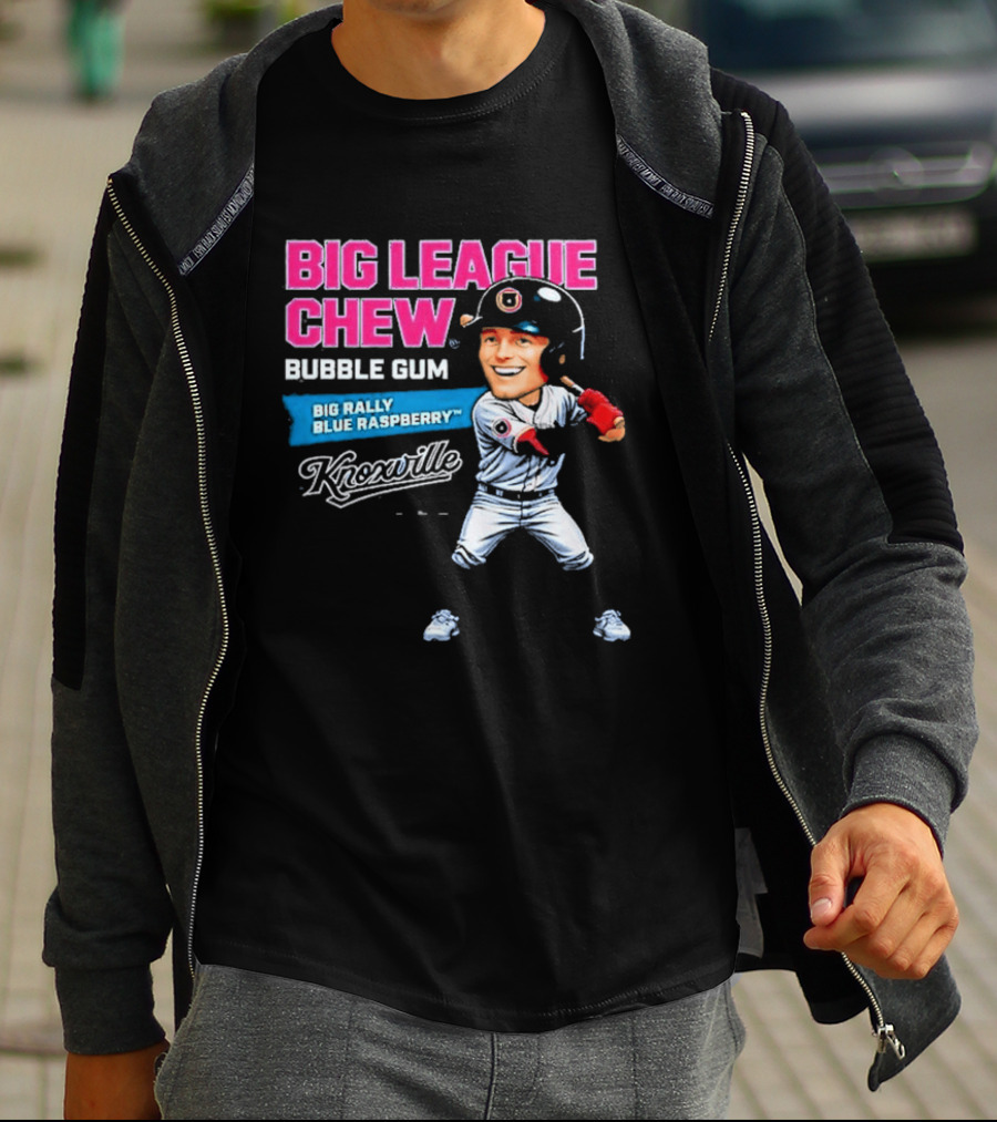 Big League Chew Bubble Gum Big Rally Blue Raspberry Knoxville Smokies T-Shirt