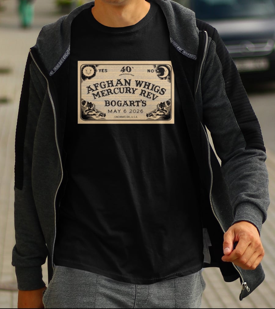 Afghan Whigs Mercury Rev Bogart's 40th Anniversary Tour Cincinnati May 6 2026 T-Shirt
