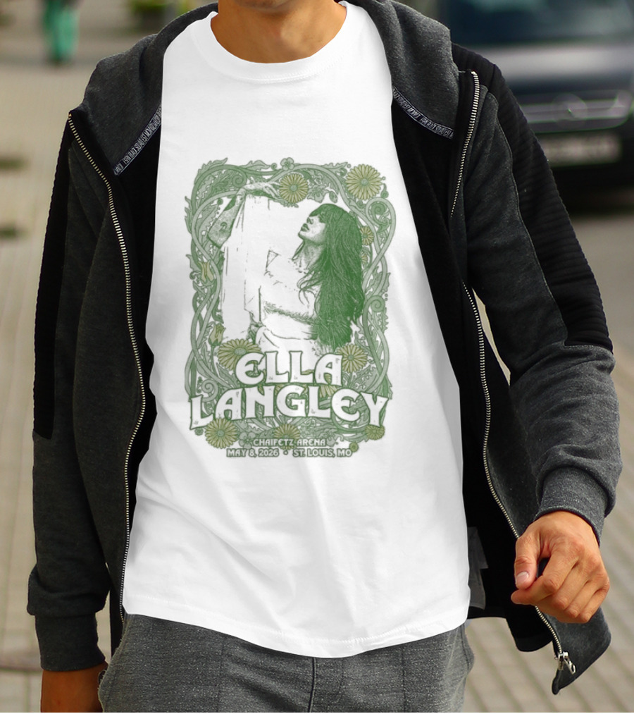 Ella Langley St. Louis Tour May 8 2026 Flowers And Guitar T-Shirt