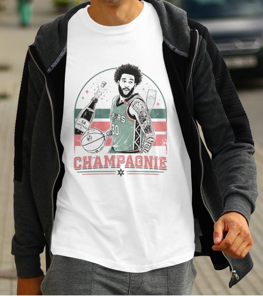 Julian Champagnie San Antonio Spurs Basketball 90s T-Shirt