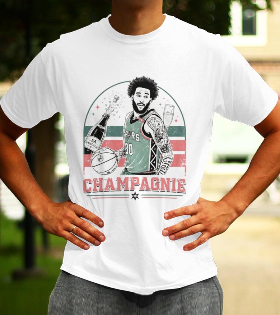 Julian Champagnie San Antonio Spurs Basketball 90s T-Shirt