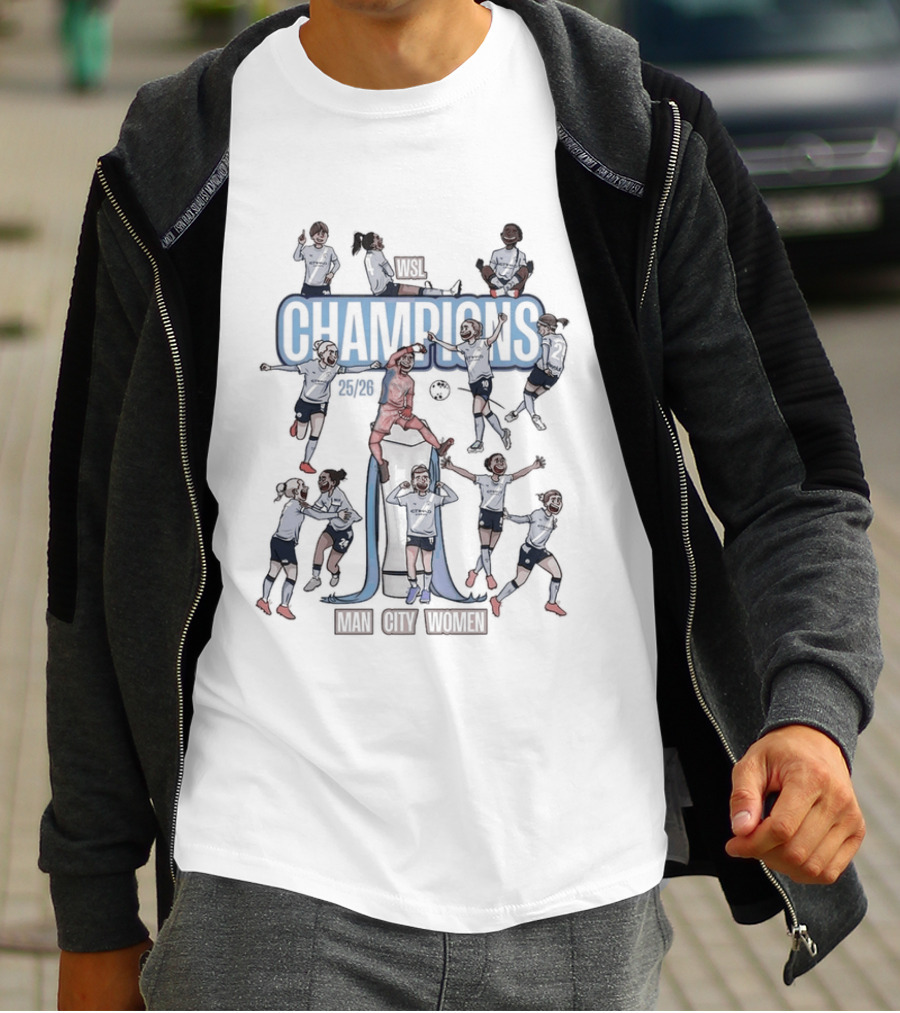 WSL Champions 2025 2026 Man City Women T-Shirt