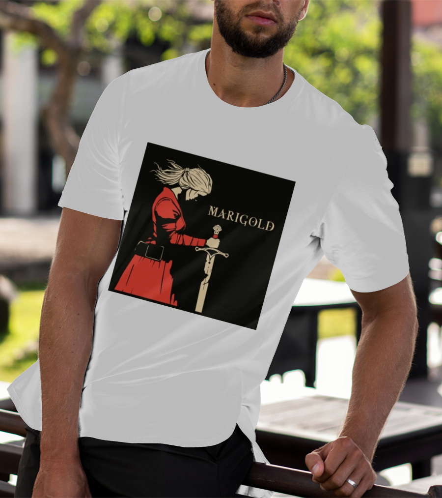 Marigold Witch Bolt Warrior Woman With Sword T-Shirt