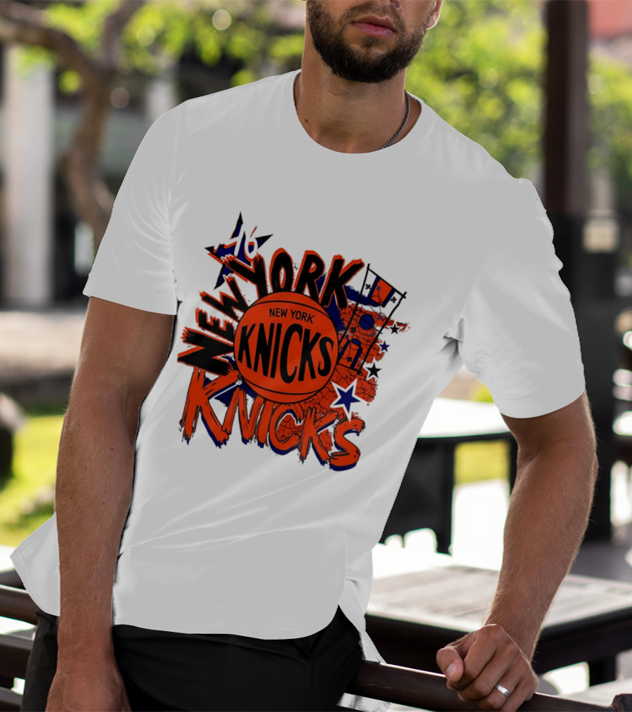 New York Knicks Hardwood Classics Play By Play Vintage Team Basketball T-Shirt
