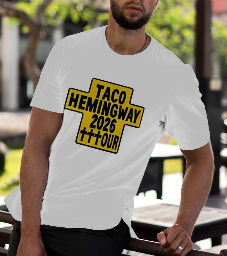 Taco Hemingway 2026 Tour Cross Symbol With Triple Crosses T-Shirt
