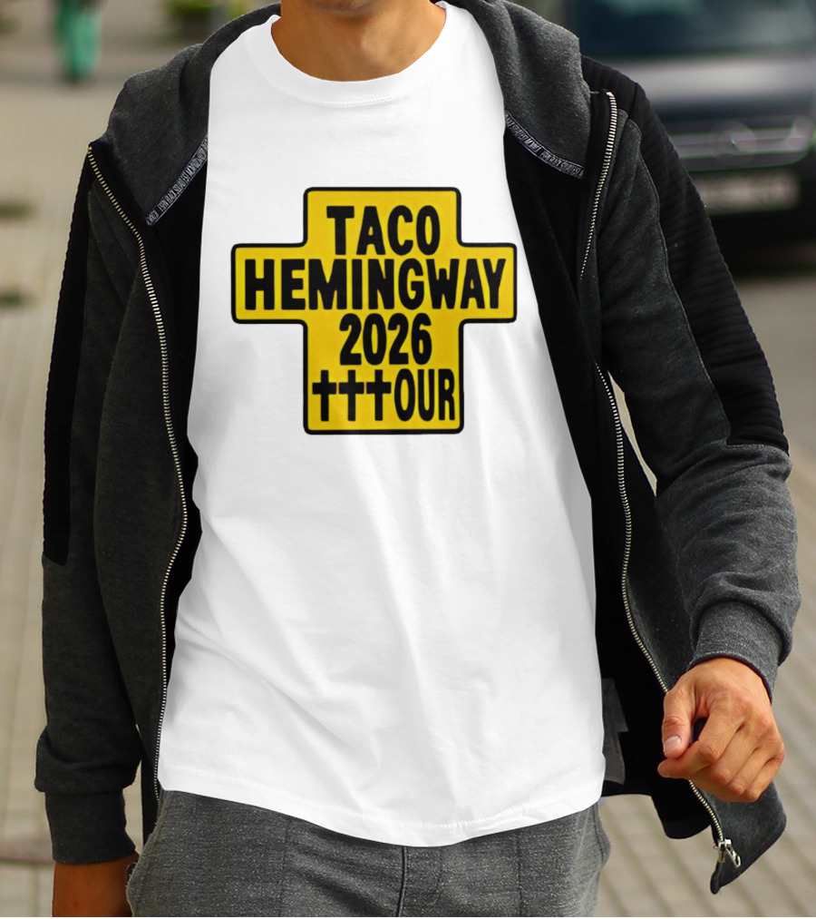 Taco Hemingway 2026 Tour Cross Symbol With Triple Crosses T-Shirt
