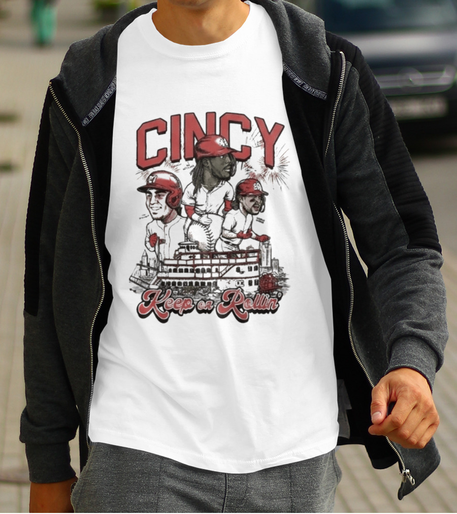 Cincy Keep On Rollin Ted Karras FC Cincinnati 513 Day T-Shirt