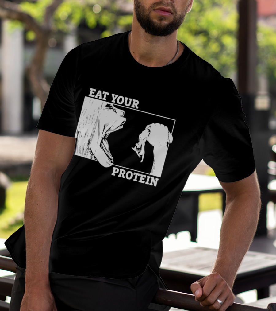 Attack On Titan Eat Your Protein Anime Eaten Scene T-Shirt